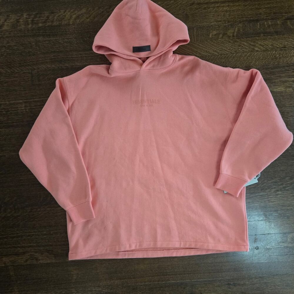Essentials Fear of God Relaxed Hoodie Coral – Brand New with Tags